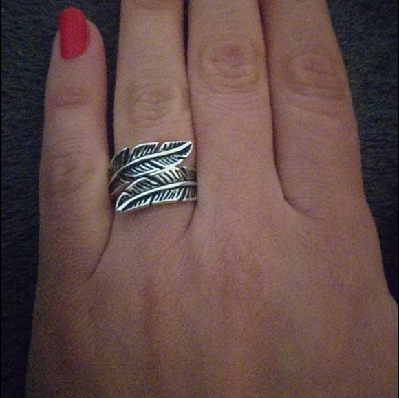 Beautiful 925 sterling silver feather ring!!! - Picture 4 of 7